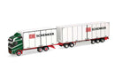 Herpa Models 316163 HO 2020 Volvo FH Swedish Box Truck - Assembled -- DB Schenker (white, green, red, black, German Lettering)