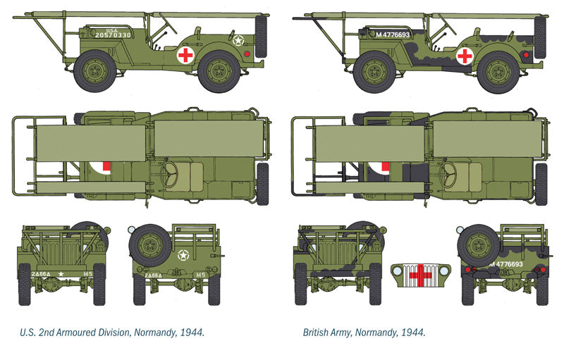 Italeri 326 1/4 ton. 4x4 AMBULANCE JEEP 1:35