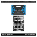Fusion Scale Graphics HO 120101 EMD SD70ACe & SD70M-2 Locomotive Window Masking Set