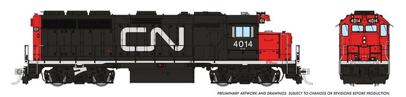 PREORDER Rapido 040001 HO EMD GP40 (DC/Silent): CN - Large Noodle: