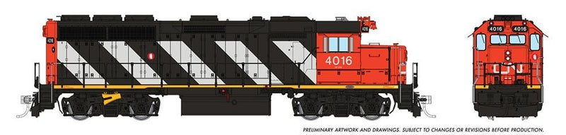 PREORDER Rapido 040004 HO EMD GP40 (DC/Silent): CN - Stripes: