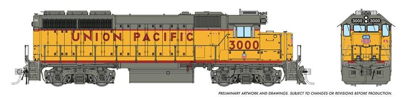 PREORDER Rapido 040029 HO EMD GP40 Mother+Slug (DC/Silent): Union Pacific: #3000 + #S-300