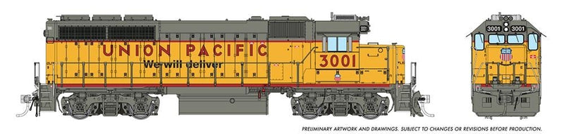 PREORDER Rapido 040030 HO EMD GP40 Mother (DC/Silent): Union Pacific: