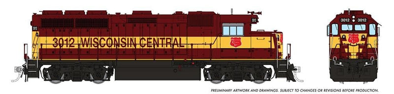 PREORDER Rapido 040031 HO EMD GP40 (DC/Silent): Wisconsin Central: