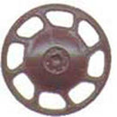 Kadee HO 2023 Universal Type Brake Wheels (8), Dark Boxcar Red