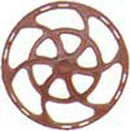 Kadee HO 2031 Equipco Type Brake Wheels (8), Red Oxide