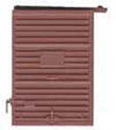 Kadee HO 2235 7' Youngstown Boxcar Door with High Tack Board (2), Boxcar Red