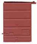 Kadee HO 2240 7' Five-Panel Boxcar Door with Low Tack Board (2), Red Oxide