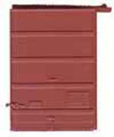 Kadee HO 2240 7' Five-Panel Boxcar Door with Low Tack Board (2), Red Oxide