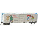 Kadee HO 6934 50' PS-1 Boxcar with 8' Door, Winnie-the-Pooh and Friends 2025 Christmas Car (blue details)