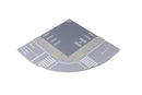 Kato N 41-101 Street Plate for Unitram Track, Quarter Circle Inner Road Plate with Printed Street Markings