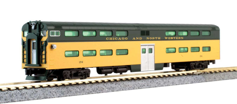 Kato N 106104LS1 CNW "400" EMD E8A and 5-Car Train-Only Set, LokSound, Lighting and DCC, Chicago & North Western (yellow, green)