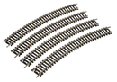 Life-Like HO 433-3000 Code 100 Nickel Silver 18" Radius Curve (4)
