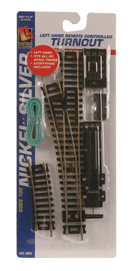 Life-Like HO 433-3003 Code 100 Nickel Silver Left Hand Remote Controlled Turnout