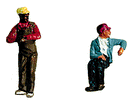 Labelle HO 7009 Contemporary Diesel Engineer/Fireman Set (2), Slouching & Leaning
