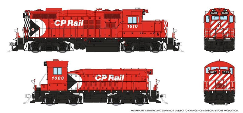 PREORDER Rapido HO 54517 GP9u & SW Slug Set, Canadian Pacific