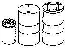 Grandt Line O 3013 55-Gallon Drums, Fire Barrel Lids & Spike Cans