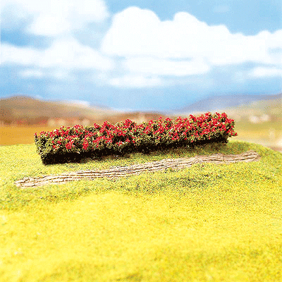 Faller HO 181352 Premium Hedges Blooming, Red 6-3/8 x 1 x 3/4" (3)