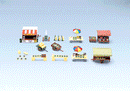 Faller HO 180582 Market Stands & Carts