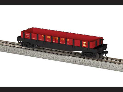 Lionel HO 2454300 40' Flatcar with Wood Sides (Gondola), Strasburg