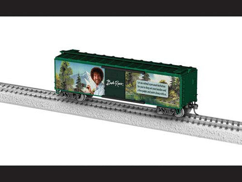 Lionel HO 2454580 40' Steel Flat-End Boxcar, Bob Ross Commemorative