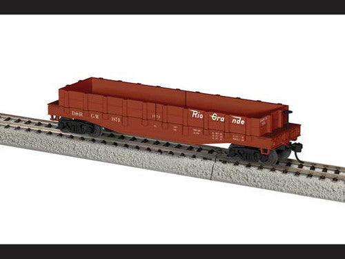 Lionel HO 2454270 40' Flatcar with Wood Sides (Gondola), Denver & Rio Grande Western