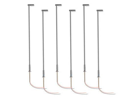 Lionel HO 2456116 Short-Arm Highway Warm White LED Street Light/Lamp Gray Mast (6)