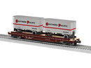 Lionel O 2426740 PS-4 50' TOFC Flatcar with 2 20' Piggyback Trailers, 3-Rail, Southern Pacific