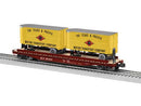 Lionel O 2426750 PS-4 50' TOFC Flatcar with 2 20' Piggyback Trailers, 3-Rail, Missouri Pacific