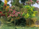 JTT Scenery Products 95632 Red Pink Yellow & Purple Flower Trees, 1-1/2" to 2" (18-Pack)