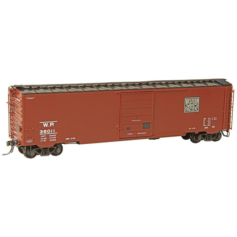 Kadee #6419 PS-1 50' Boxcar with 8' Door - Ready to Run -- Western Pacific #36011 (Boxcar Red, black, white), HO Scale