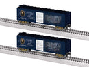 PREORDER Lionel HO 2-664150 40' Steel Flat-End Boxcar, John Hancock (blue, white)