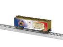 PREORDER Lionel HO 2-664030 40' Steel Flat-End Boxcar, President Jefferson (gold, blue, white, red)