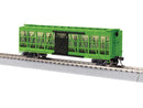 PREORDER Lionel HO 2-654300 40' Clear-Side Boxcar, Area 51 Containment Car (green, black)