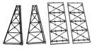 Micro Engineering N 75-176 Tall Steel Viaduct Tower, Two 4-Story Bents