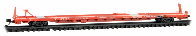 Micro-Trains N 07100591 89' TOFC Flat Car, Providence and Worcester