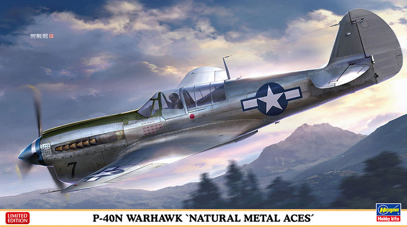 Hasegawa Models 7516 P-40N Warhawk “Natural Metal Aces” 1:48 SCALE MODEL KIT