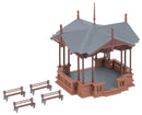 Faller HO 130653 Music Pavilion Bandstand Kit, 3-5/16 x 3-5/16 x 2-7/8" 8.4 x 8.4 x 7.3cm