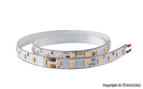 Viessmann Modellspielwaren 5086 Self-Adhesive 24V LED Light Strips with Resistors, 2000K Warm White 5/16" x 9-13/16" Total (6 Sections)