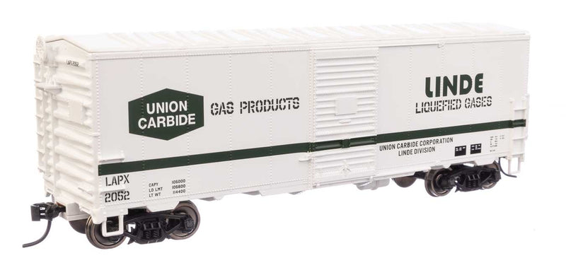 WalthersMainline 910-1210 40' Association of American Railroads Modernized 1948 Boxcar - Ready to Run -- Linde Gas LAPX