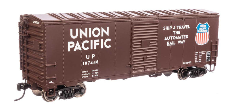 WalthersMainline 910-1216 40' Association of American Railroads Modernized 1948 Boxcar - Ready to Run -- Union Pacific(R)