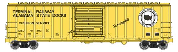 WalthersMainline 910-1872 50' ACF Exterior Post Boxcar - Ready to Run -- Terminal Railway Alabama State Docks TASD