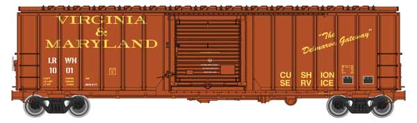 WalthersMainline 910-1897 50' ACF Exterior Post Boxcar - Ready to Run -- Virginia & Maryland LRWN