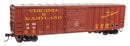 WalthersMainline 910-1897 50' ACF Exterior Post Boxcar - Ready to Run - Virginia & Maryland LRWN