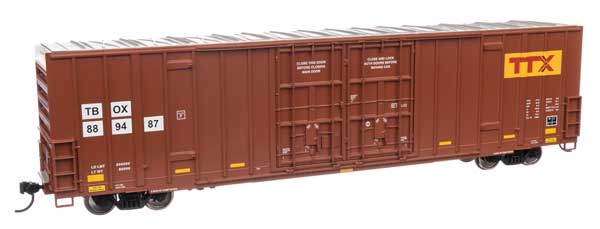 WalthersMainline 910-3039 HO 60' High Cube Plate F Boxcar - Ready to Run - TTX TBOX