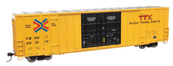 WalthersMainline 910-3044 HO 60' High Cube Plate F Boxcar - Ready to Run - TTX