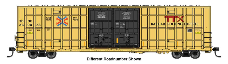 PREORDER Walthers Mainline HO 910-3119 60' High Cube Plate F Horizontal Post Boxcar, TTX TBOX