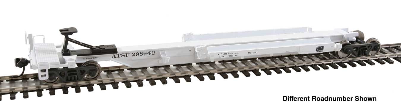Ready to Ship Walthers Mainline HO 910-5262 263' Five-Unit All-Purpose 48' Spine Car, Santa Fe