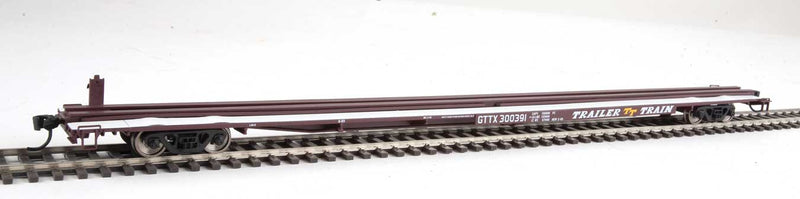 WalthersMainline 910-5518 85' General American G85 Flatcar - Ready to Run -- GTTX (Brown)