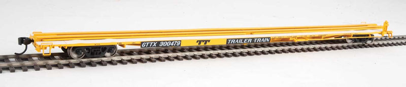 WalthersMainline 910-5520 85' General American G85 Flatcar - Ready to Run -- GTTX (Yellow)